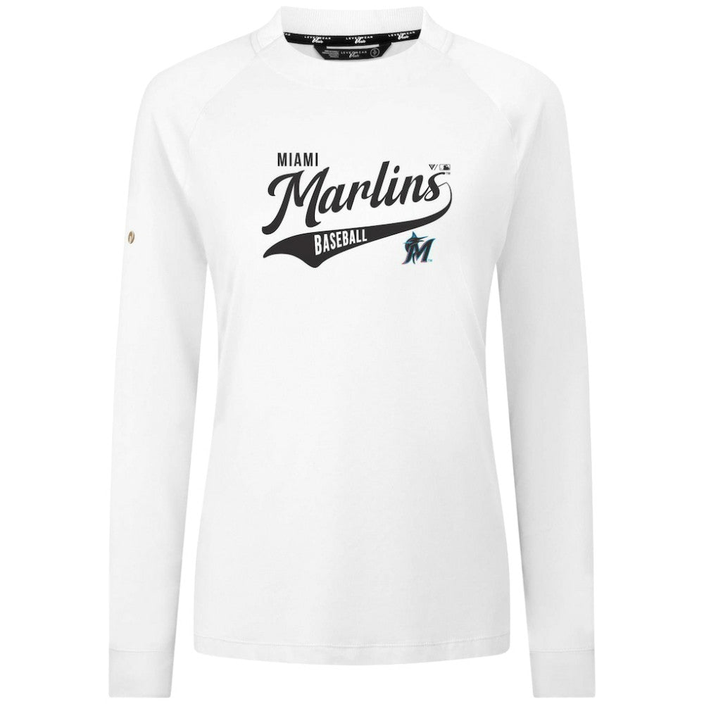Miami Marlins Levelwear Women's Slender Glide T-Shirt - White - MLB Online