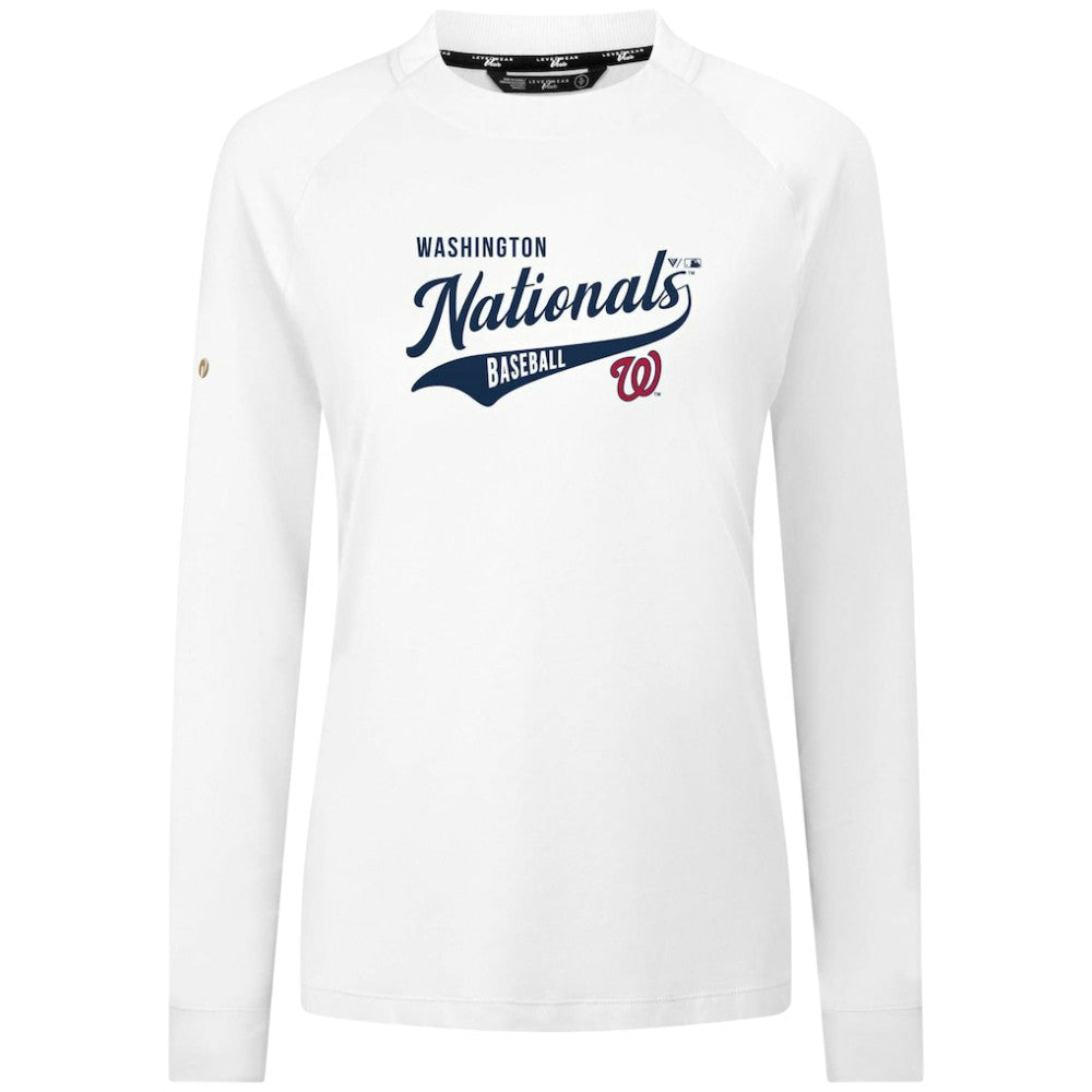 Washington Nationals Levelwear Women's Slender Glide T-Shirt - White - MLB Online