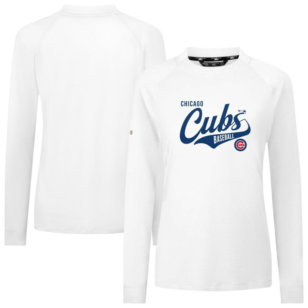 Chicago Cubs Levelwear Women's Slender Glide T-Shirt - White - MLB Lifestyle