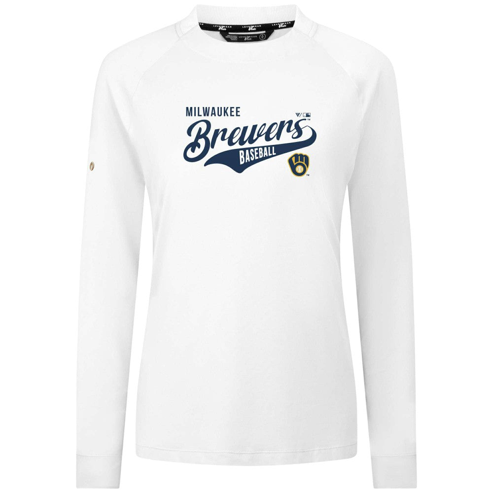 Milwaukee Brewers Levelwear Women's Slender Glide T-Shirt - White - MLB Online