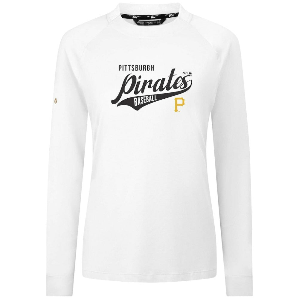 Pittsburgh Pirates Levelwear Women's Slender Glide T-Shirt - White - MLB Sale
