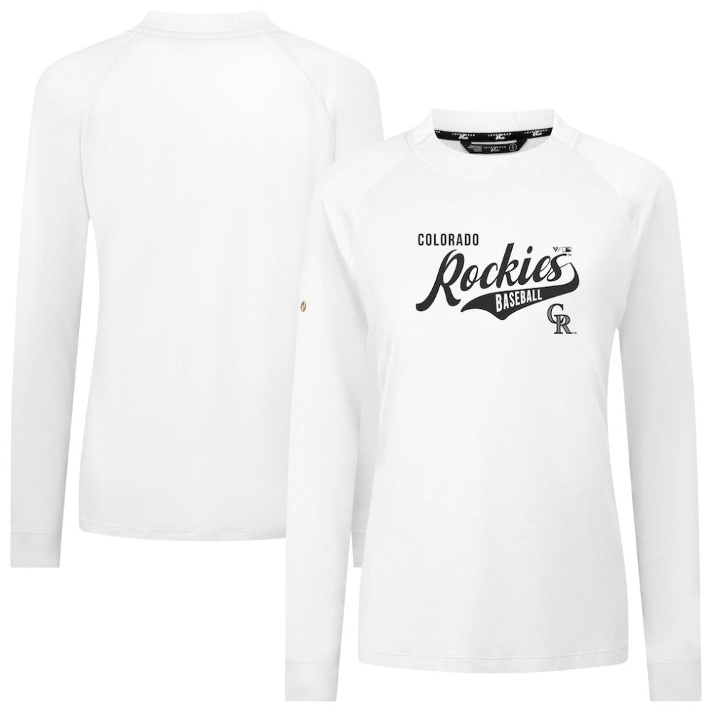 Colorado Rockies Levelwear Women's Slender Glide T-Shirt - White - MLB Sale