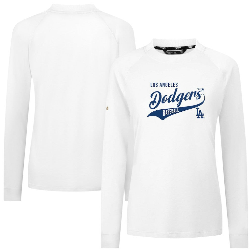 Los Angeles Dodgers Levelwear Women's Slender Glide T-Shirt - White - MLB Discount