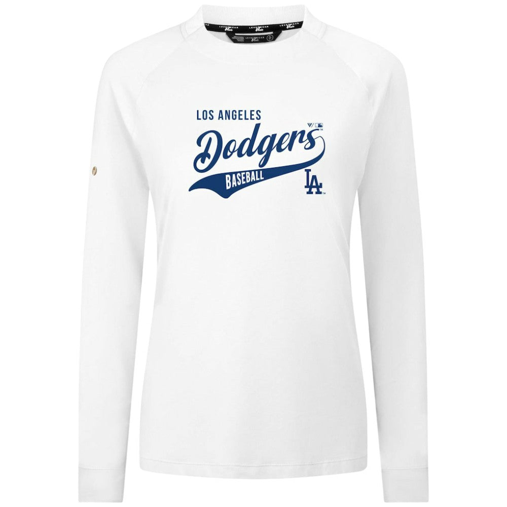 Los Angeles Dodgers Levelwear Women's Slender Glide T-Shirt - White - MLB Discount