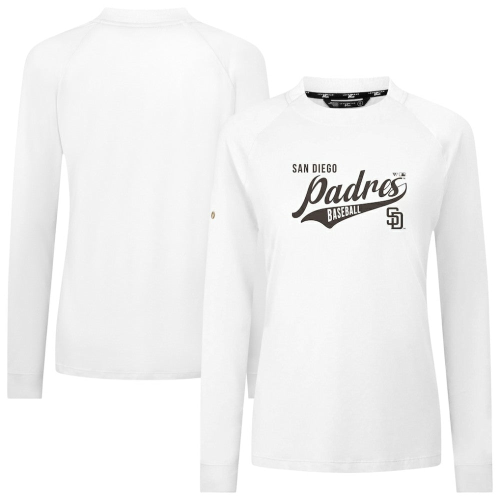 San Diego Padres Levelwear Women's Slender Glide T-Shirt - White - MLB Lifestyle