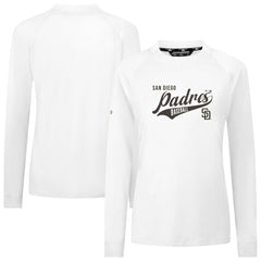 San Diego Padres Levelwear Women's Slender Glide T-Shirt - White - MLB Lifestyle