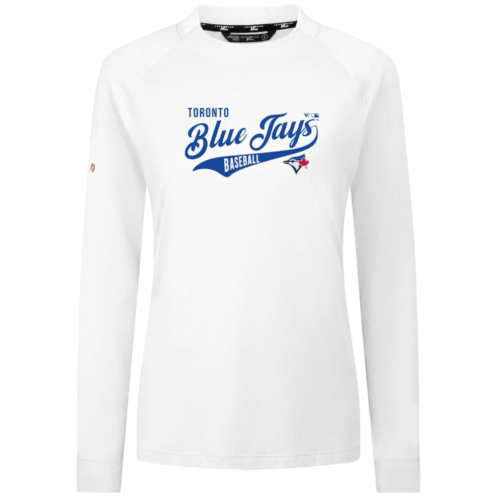 Toronto Blue Jays Levelwear Women's Slender Glide T-Shirt - White - MLB Discount