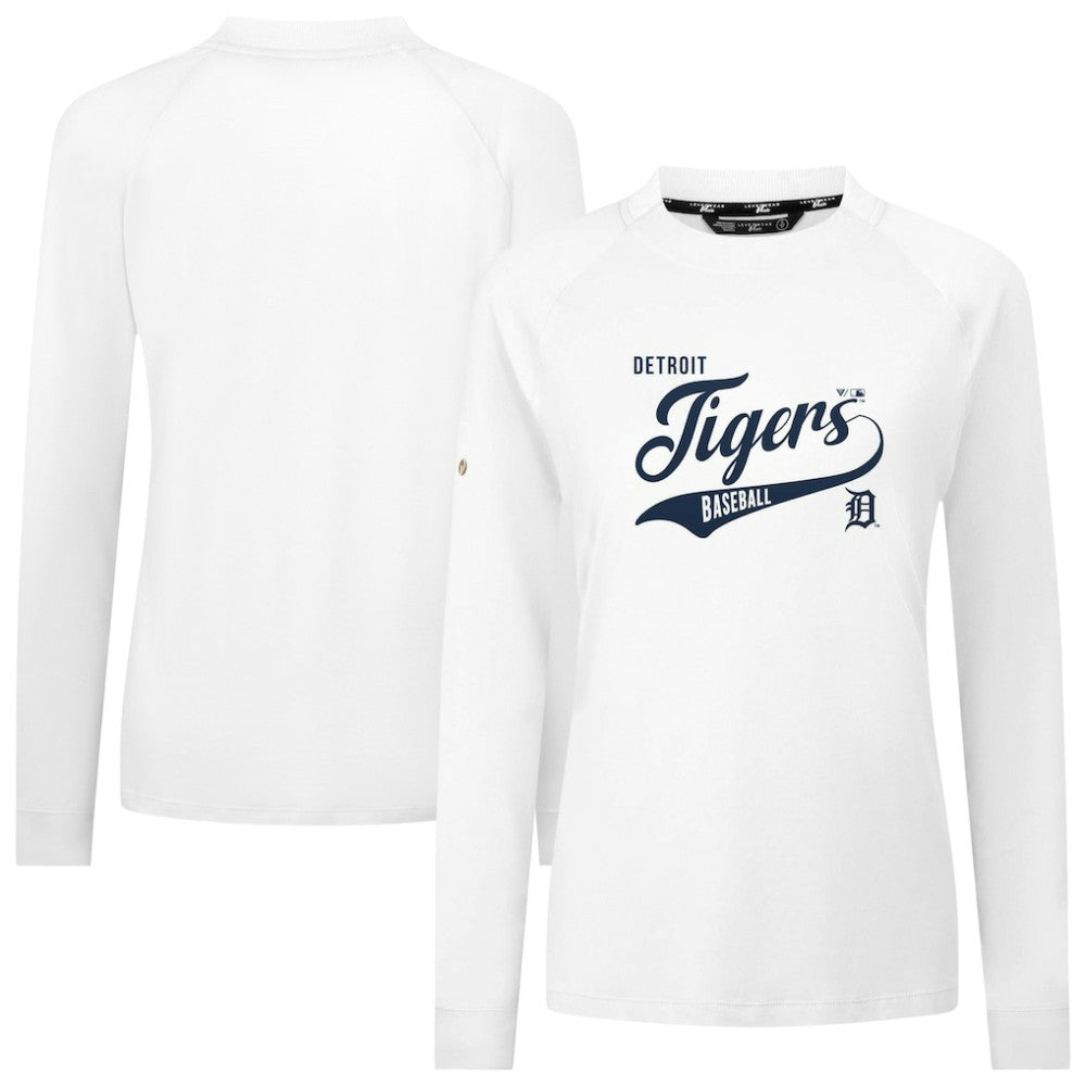 Detroit Tigers Levelwear Women's Slender Glide T-Shirt - White - MLB Discount