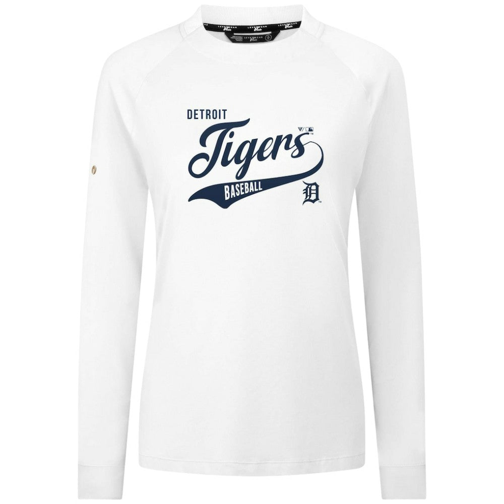 Detroit Tigers Levelwear Women's Slender Glide T-Shirt - White - MLB Discount
