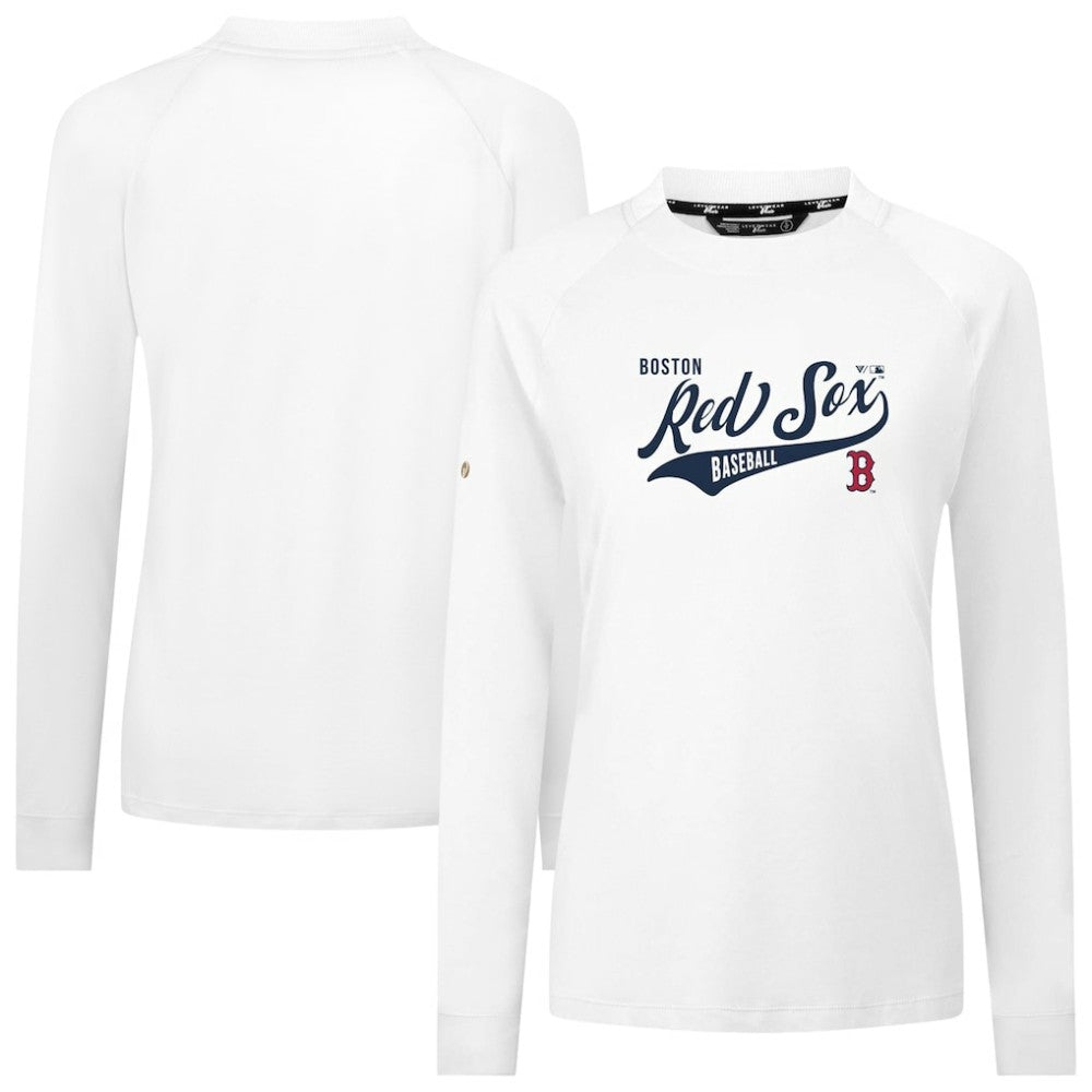 Boston Red Sox Levelwear Women's Slender Glide T-Shirt - White - MLB Lifestyle