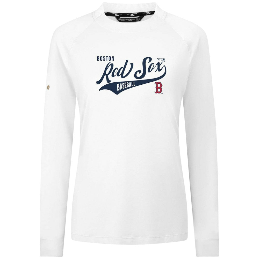Boston Red Sox Levelwear Women's Slender Glide T-Shirt - White - MLB Lifestyle