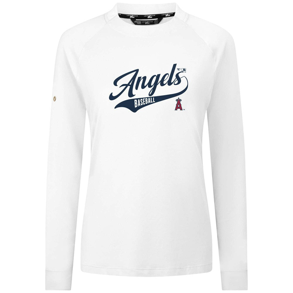 Los Angeles Angels Levelwear Women's Slender Glide T-Shirt - White - MLB Online