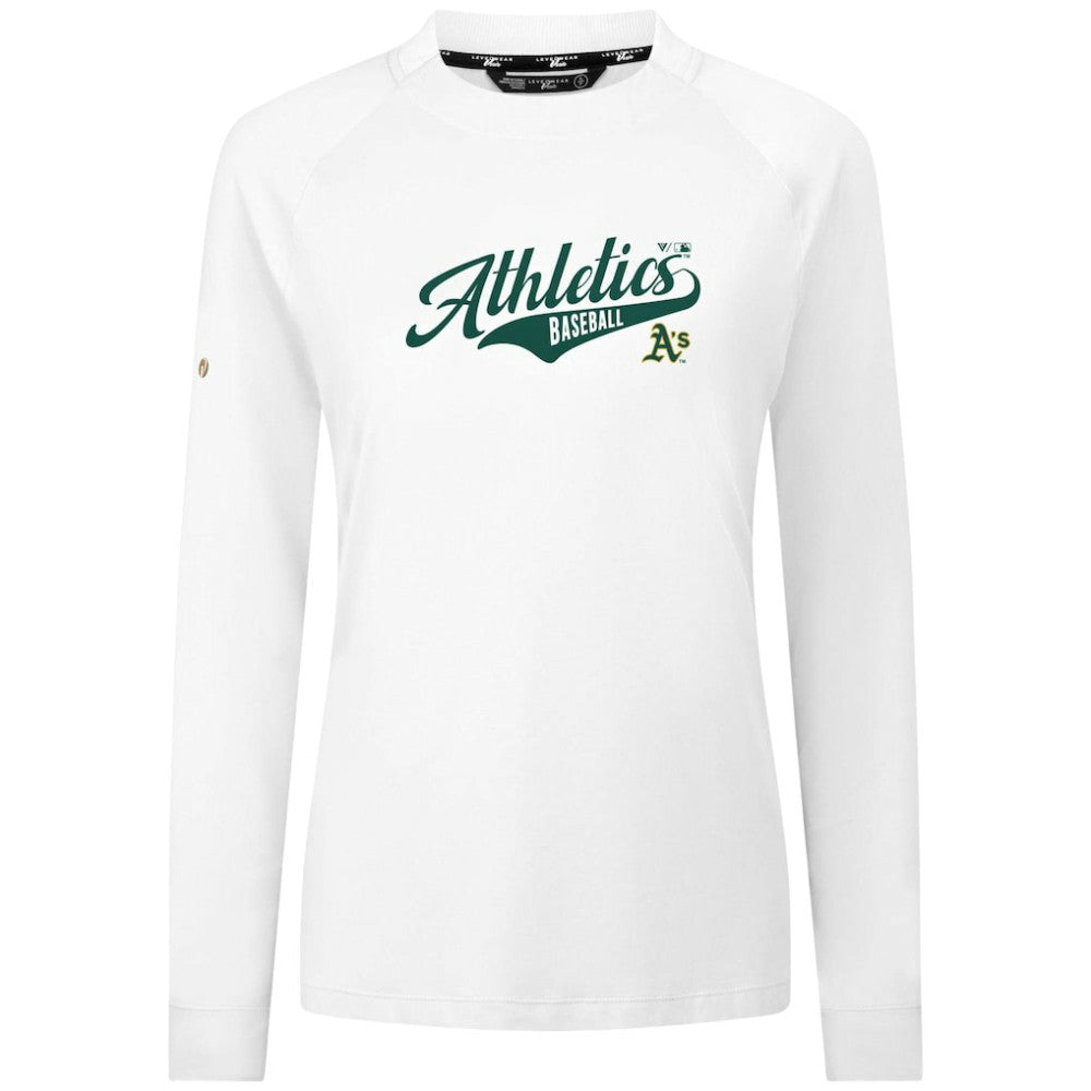Athletics Levelwear Women's Slender Glide T-Shirt - White - MLB Lifestyle