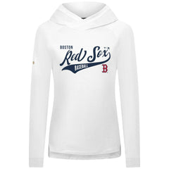 Boston Red Sox Levelwear Women's Slender Glide Raglan Hoodie - White - MLB Discount