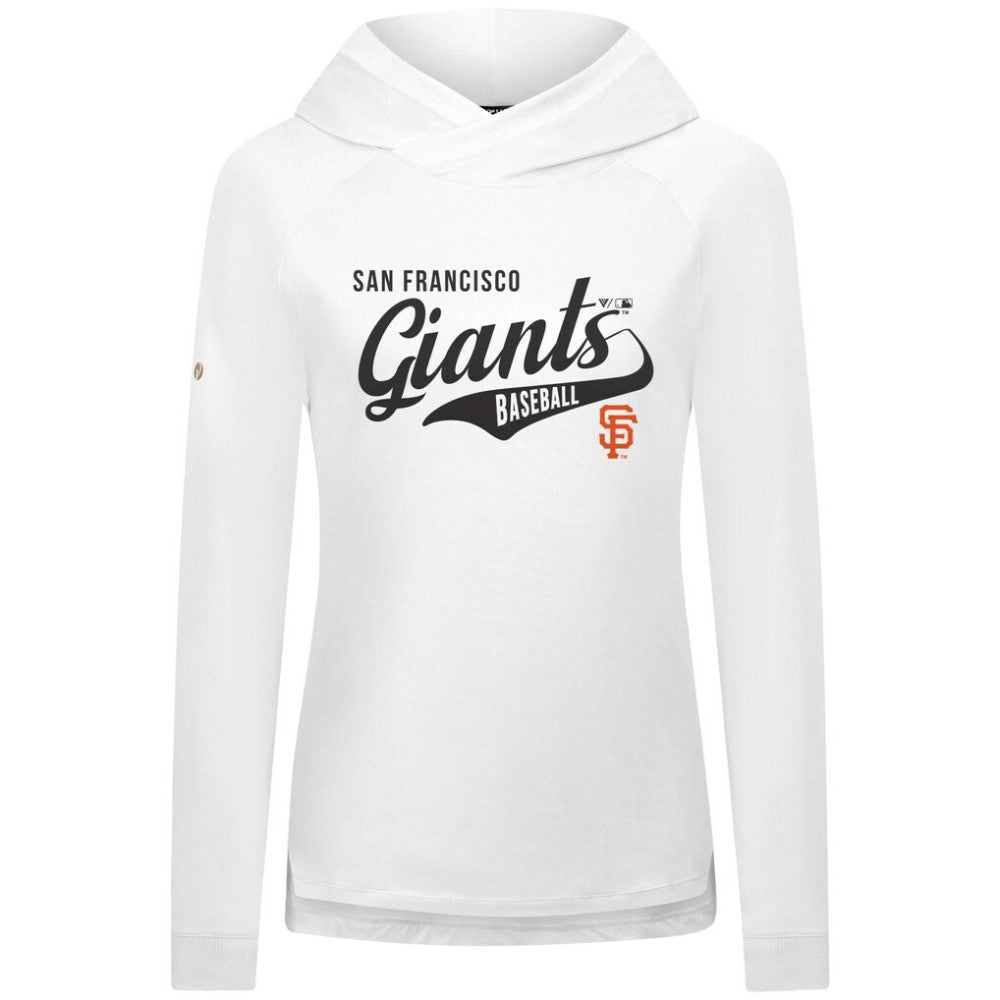 San Francisco Giants Levelwear Women's Slender Glide Raglan Hoodie - White - MLB Discount