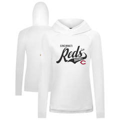 Cincinnati Reds Levelwear Women's Slender Glide Raglan Hoodie - White - MLB Sale