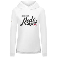 Cincinnati Reds Levelwear Women's Slender Glide Raglan Hoodie - White - MLB Sale