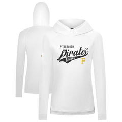 Pittsburgh Pirates Levelwear Women's Slender Glide Raglan Hoodie - White - MLB Discount