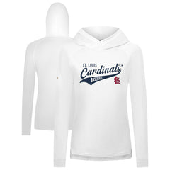 St. Louis Cardinals Levelwear Women's Slender Glide Raglan Hoodie - White - MLB on Sale