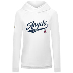 Los Angeles Angels Levelwear Women's Slender Glide Raglan Hoodie - White - MLB Sale