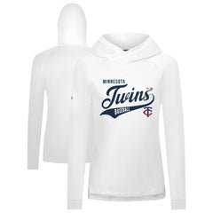 Minnesota Twins Levelwear Women's Slender Glide Raglan Hoodie - White - MLB Online