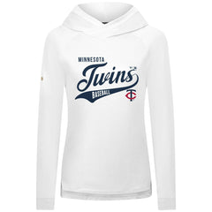 Minnesota Twins Levelwear Women's Slender Glide Raglan Hoodie - White - MLB Online