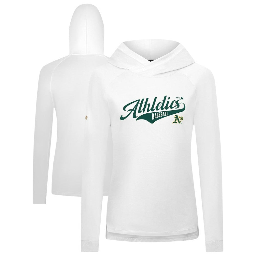 Athletics Levelwear Women's Slender Glide Raglan Hoodie - White - MLB Lifestyle