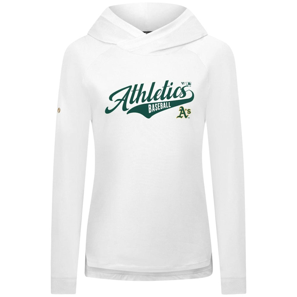 Athletics Levelwear Women's Slender Glide Raglan Hoodie - White - MLB Lifestyle