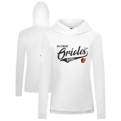 Baltimore Orioles Levelwear Women's Slender Glide Raglan Hoodie - White - MLB Sale