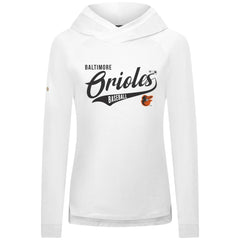 Baltimore Orioles Levelwear Women's Slender Glide Raglan Hoodie - White - MLB Sale