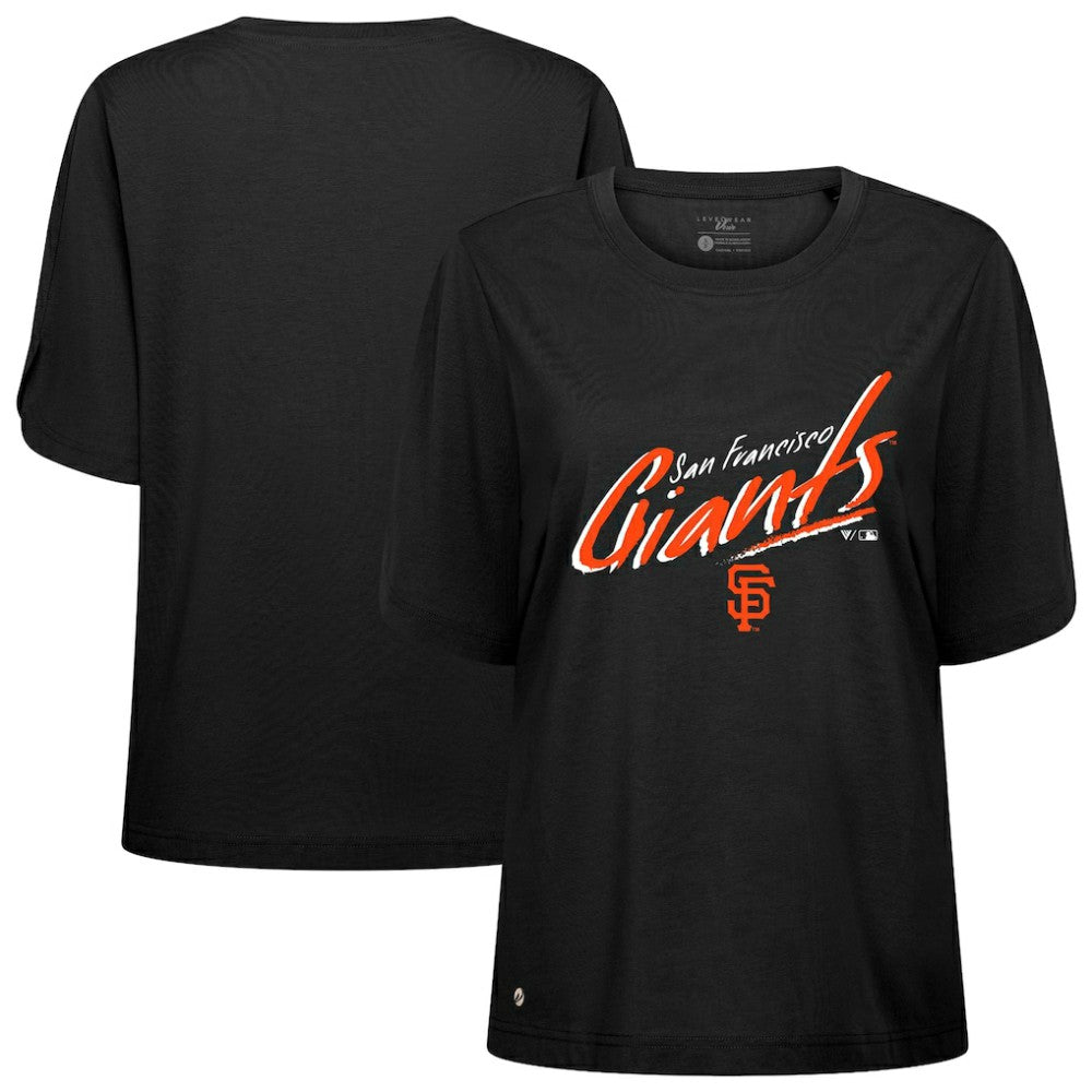San Francisco Giants Levelwear Women's Bloom Sizzle T-Shirt - Black - MLB Lifestyle