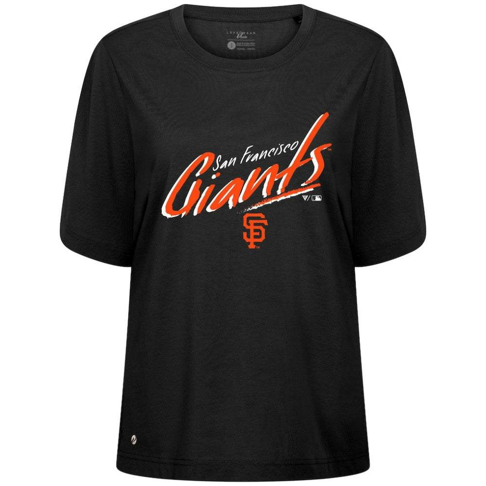 San Francisco Giants Levelwear Women's Bloom Sizzle T-Shirt - Black - MLB Lifestyle