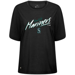 Seattle Mariners Levelwear Women's Bloom Sizzle T-Shirt - Black - MLB Discount