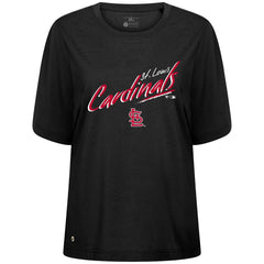 St. Louis Cardinals Levelwear Women's Bloom Sizzle T-Shirt - Black - MLB Discount