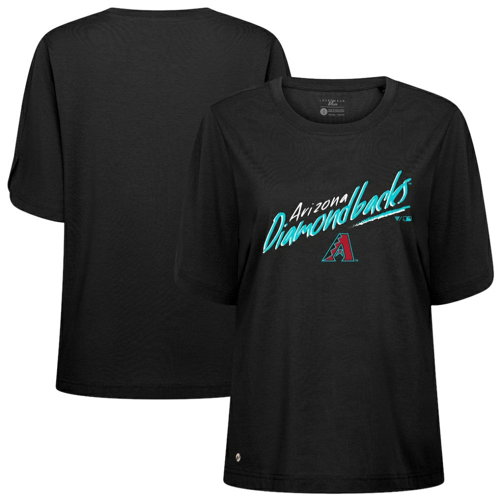 Arizona Diamondbacks Levelwear Women's Bloom Sizzle T-Shirt - Black - MLB Discount