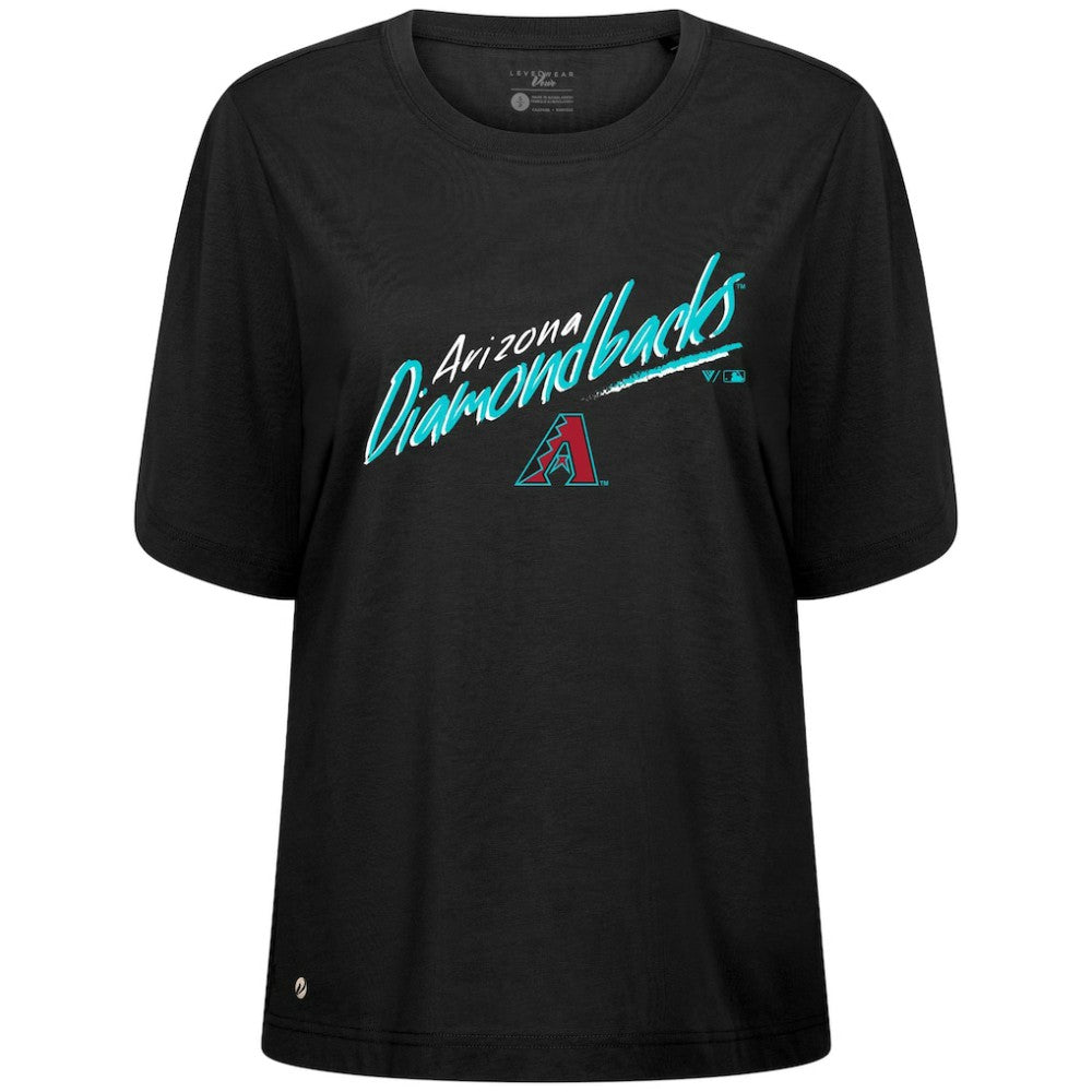 Arizona Diamondbacks Levelwear Women's Bloom Sizzle T-Shirt - Black - MLB Discount