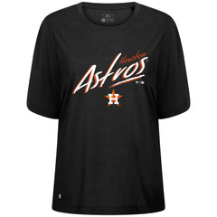 Houston Astros Levelwear Women's Bloom Sizzle T-Shirt - Black - MLB Lifestyle