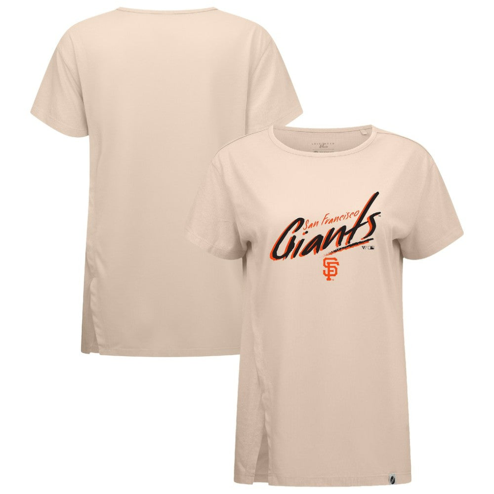 San Francisco Giants Levelwear Women's Influx Sizzle T-Shirt - Khaki - MLB Lifestyle