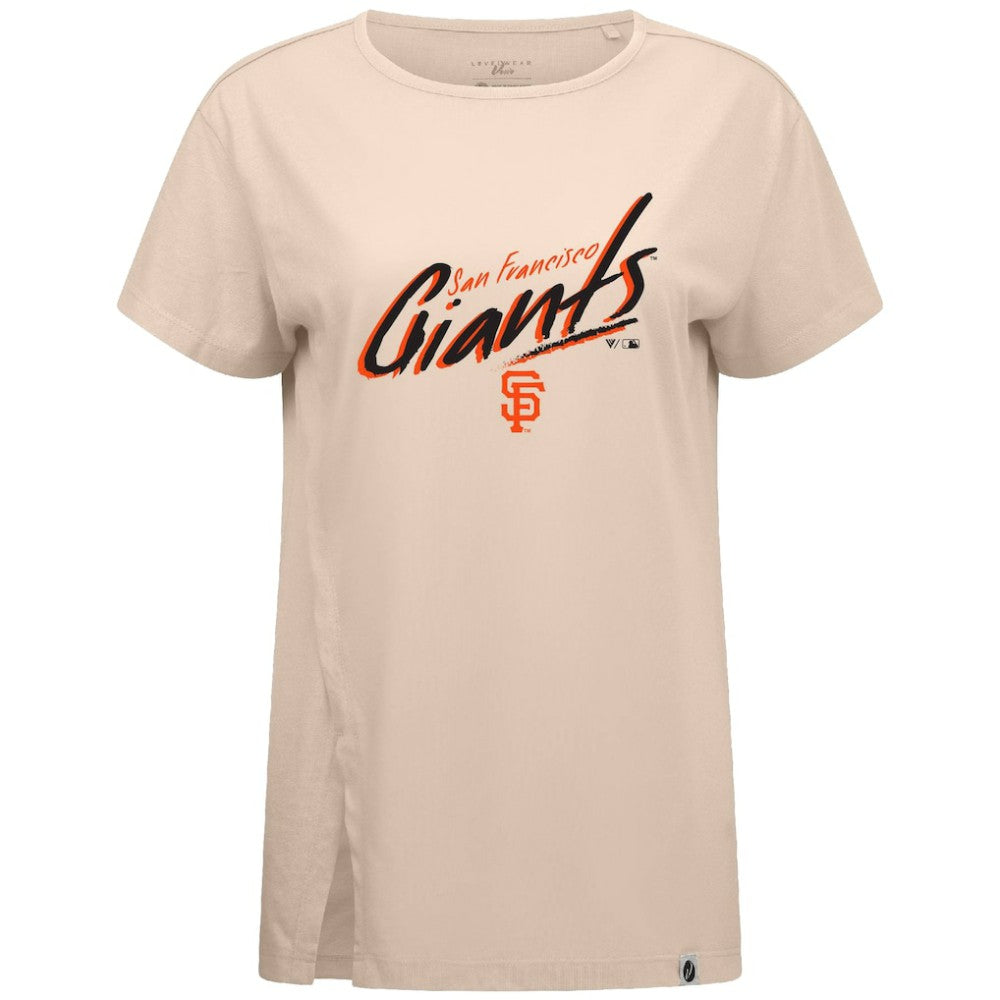 San Francisco Giants Levelwear Women's Influx Sizzle T-Shirt - Khaki - MLB Lifestyle