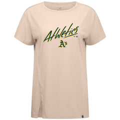 Athletics Levelwear Women's Influx Sizzle T-Shirt - Khaki - MLB Sale