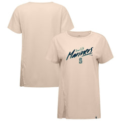 Seattle Mariners Levelwear Women's Influx Sizzle T-Shirt - Khaki - MLB Sale