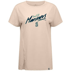 Seattle Mariners Levelwear Women's Influx Sizzle T-Shirt - Khaki - MLB Sale