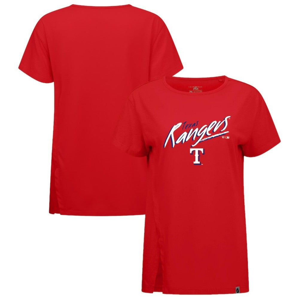 Texas Rangers Levelwear Women's Influx Sizzle T-Shirt - Red - MLB on Sale