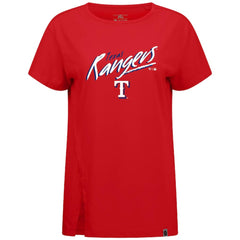 Texas Rangers Levelwear Women's Influx Sizzle T-Shirt - Red - MLB on Sale