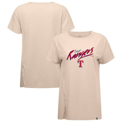 Texas Rangers Levelwear Women's Influx Sizzle T-Shirt - Khaki - MLB on Sale