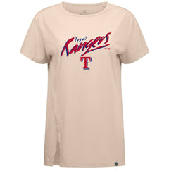 Texas Rangers Levelwear Women's Influx Sizzle T-Shirt - Khaki - MLB on Sale