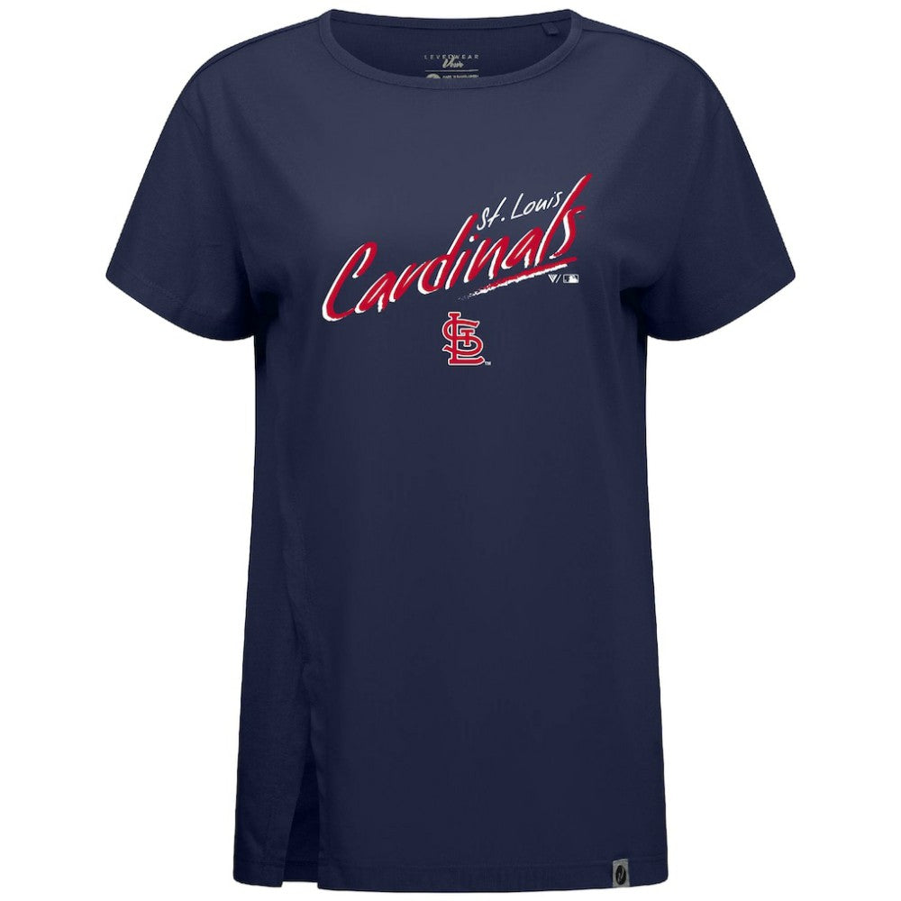 St. Louis Cardinals Levelwear Women's Influx Sizzle T-Shirt - Navy - MLB Online