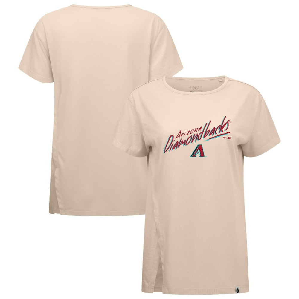 Arizona Diamondbacks Levelwear Women's Influx Sizzle T-Shirt - Khaki - MLB Sale