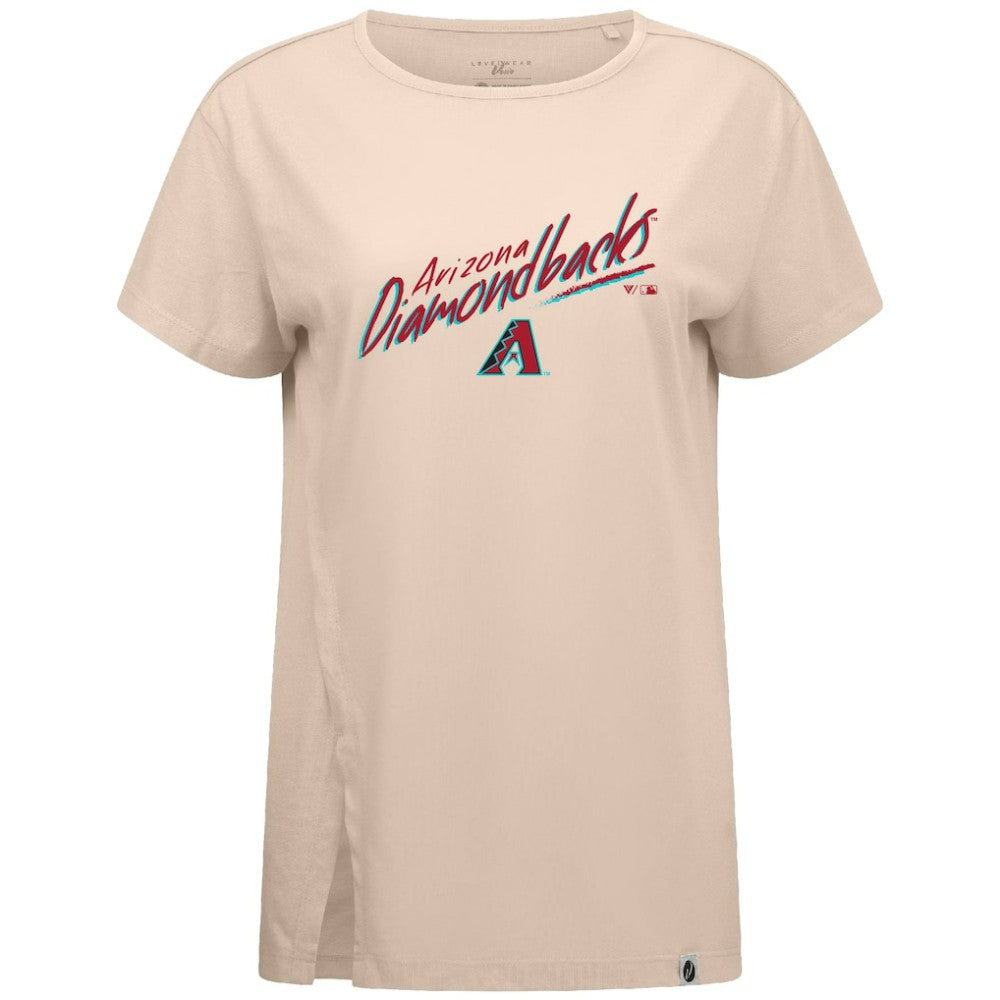 Arizona Diamondbacks Levelwear Women's Influx Sizzle T-Shirt - Khaki - MLB Sale