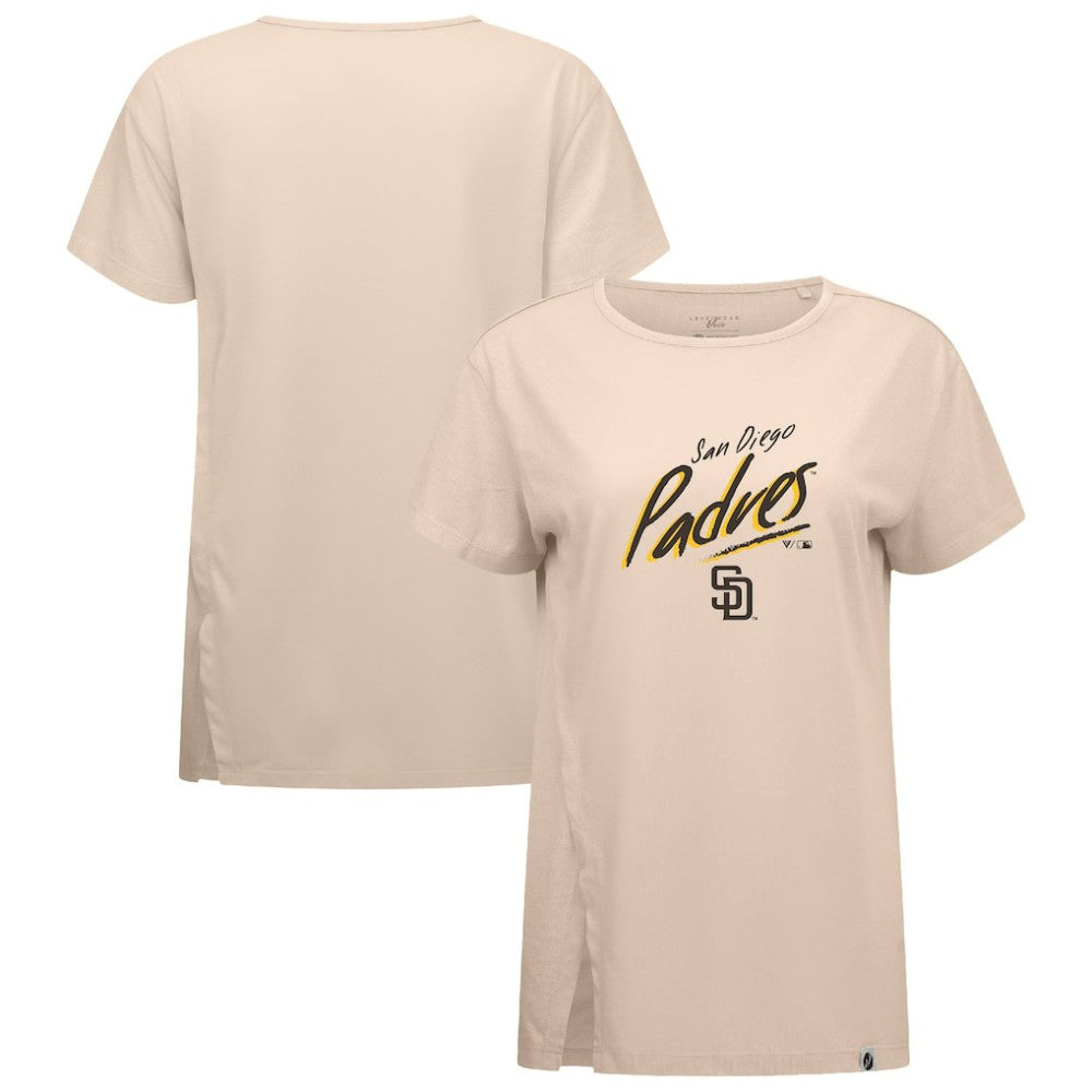 San Diego Padres Levelwear Women's Influx Sizzle T-Shirt - Khaki - MLB Discount